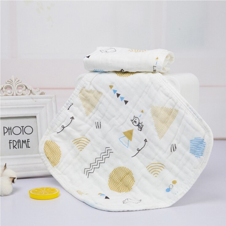 1 stuk Wasoyoli Kleurrijke Gedrukt Burp Clothsf 30*30 CM 100% Mousseline Katoen 6 Lagen Zakdoek Zachte Baby Handdoek