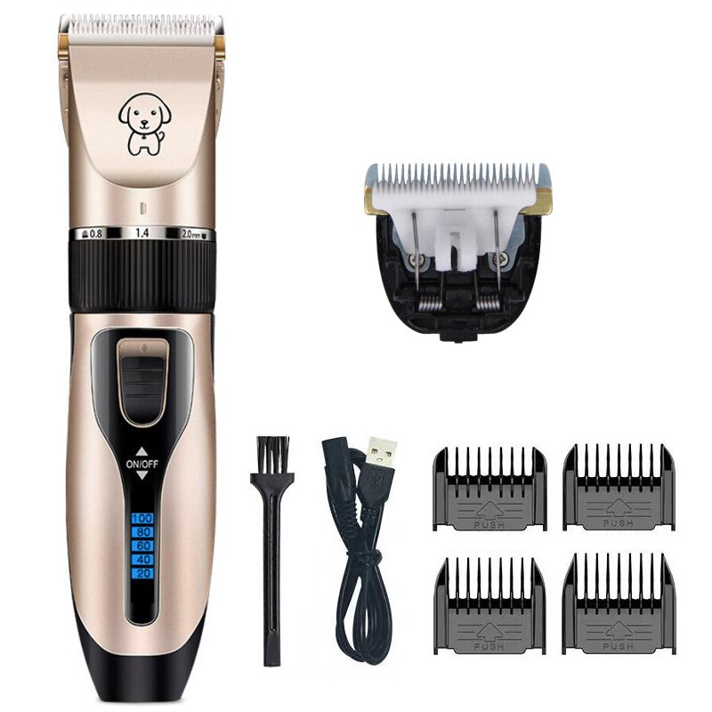 Professionele Pet Clipper Dieren Elektrische Schaar Clipper Katten Hond Tondeuse Keramische Snijder Tondeuse Voor Honden: add 1pc blade