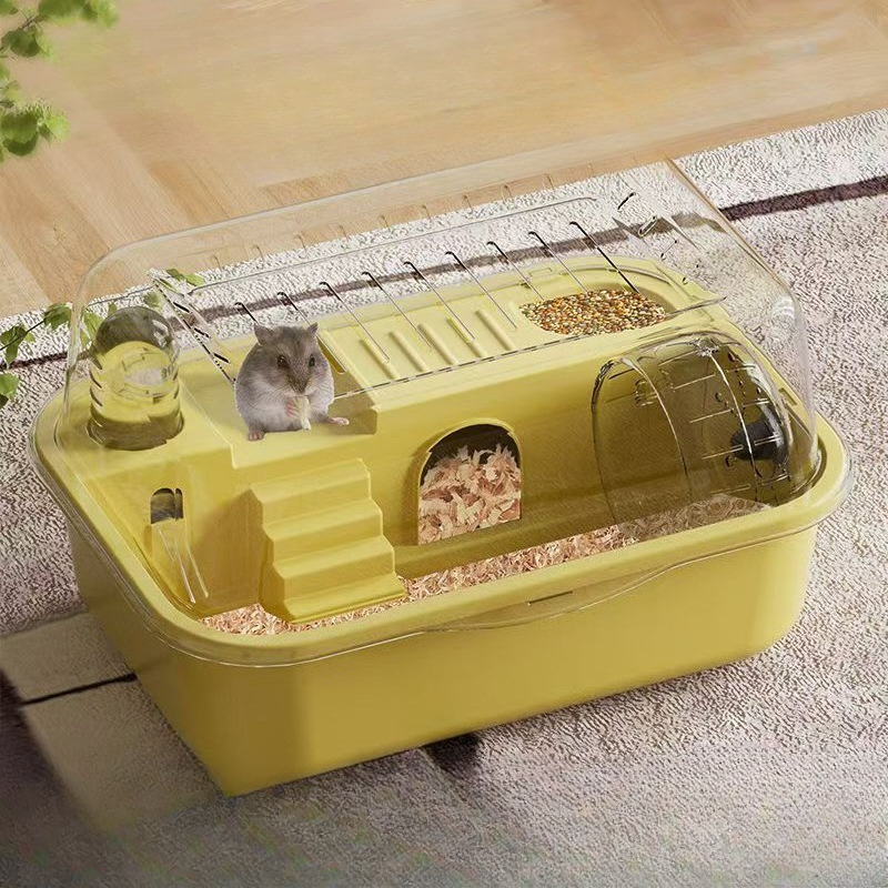 Klatka dla chomika, odporna na gryzienie, duża, akcesoria dla chomika, klatki i siedliska, otwierana górna część z arkuszami akrylowymi, solidna konstrukcja.