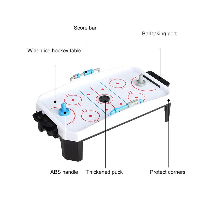 Tafelblad Air Hockey Tafel Mini Arcade Air Tafel Top Spel Voor Kinderen, Tieners, en Volwassenen Batterij-Operated Geen Inclusief Batterij
