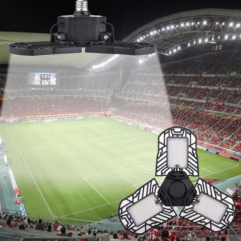 LED Garage Lampe Home Werkstatt Lampe Lager Faltbare Drei-blatt Verformbaren Verformbaren Decke Lampe Led-leuchten Garten Luces Led