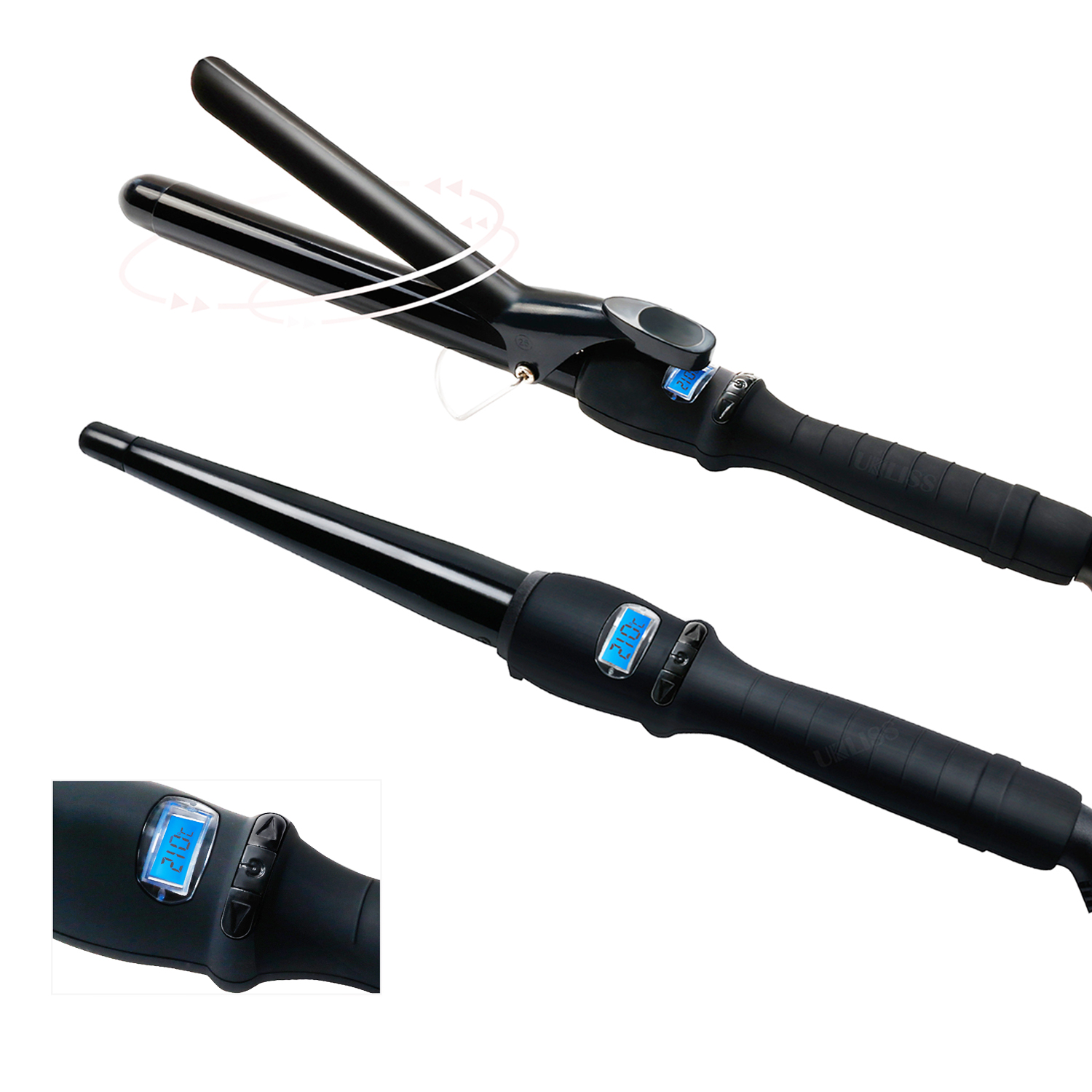 Hair Curler Infrared Conical Curling Iron Single Tube Hair waver Pear Flower Cone Electric Hair Curler Roller Curling Wand