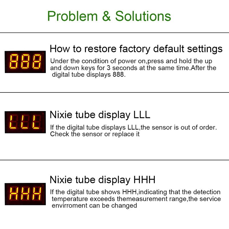 Digital LED Temperature Controller XH-W3001/W3002 10A 12V 24V 220V Industrial 1.9 Inches & Under Charger Embedded - 50 ~ 110C