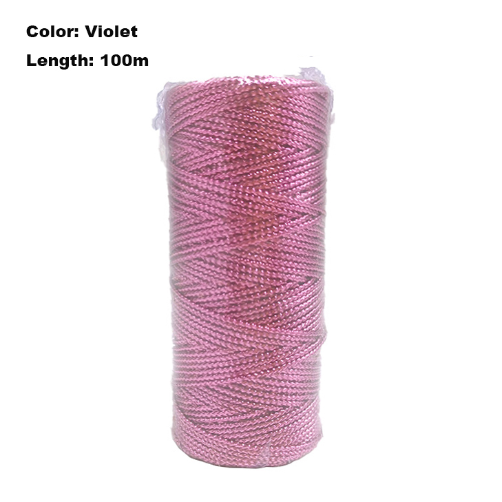100 m/Roll 1.5mm Goud Zilver Macrame Koord Touw Touw Verpakking Touw Ornament String Voor DIY Bruiloft kerstcadeau Decor: YELLOW