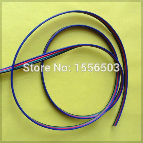 RGB Wire Tinned Copper 4 Pin AWG 22 Insulated PVC Extension LED RGB Strip Cable Wire Excellent
