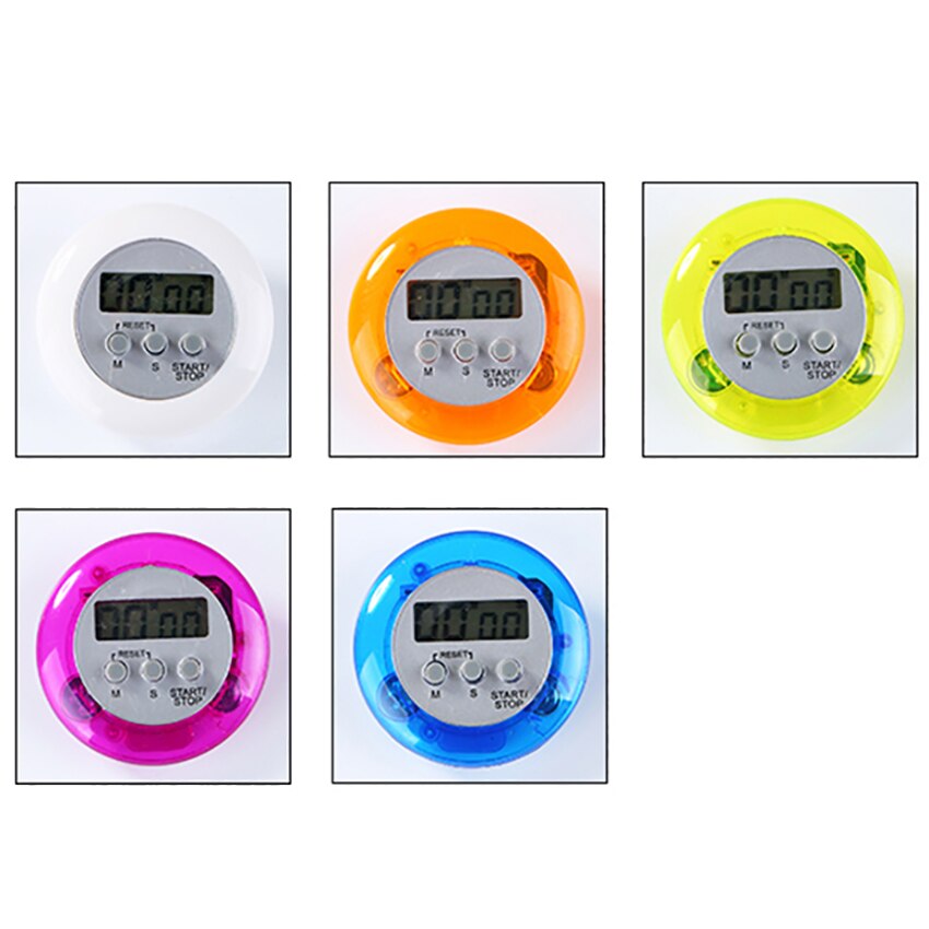 Round Electronic Timer Kitchen Cooking Timing Reminder ABS Mini Countdown Timer Student Study Schedule Alarm Clock Manager