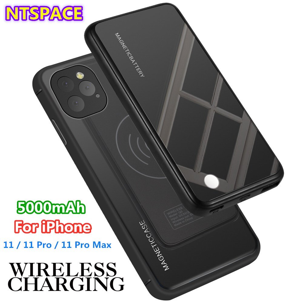 Wireless Charging Magnetic Battery Cases For iPhone 11 Pro Max Power Bank Case For iPhone 11 Pro/11 Backup Battery Charger Cover