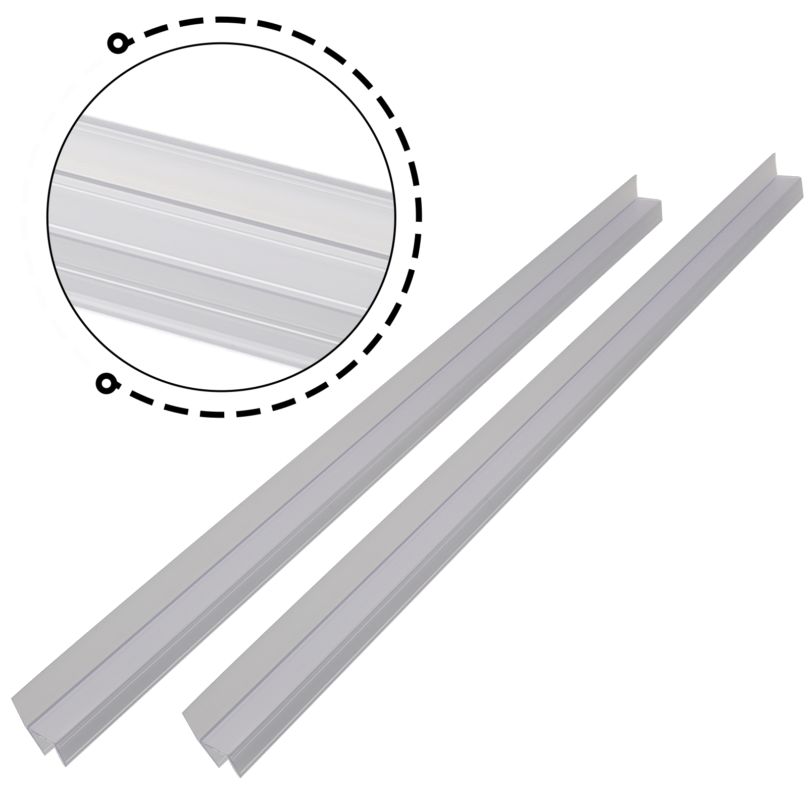 Shower Door Gasket Seal Strip 50cm 6/8/10/12/15mm Belt Replacement Parts For Water Deflector Shower Glass Bathroom Accessories