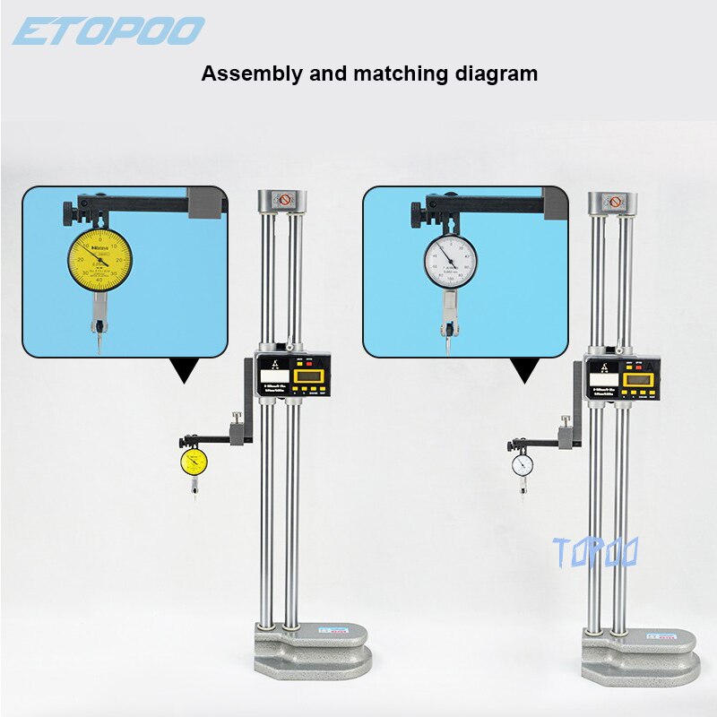 100mm Length Extend Rotating Clamp Digital Dial Height Gauge Lever Dial Test Indicator Connector Holder Arm 9mm Support Stand