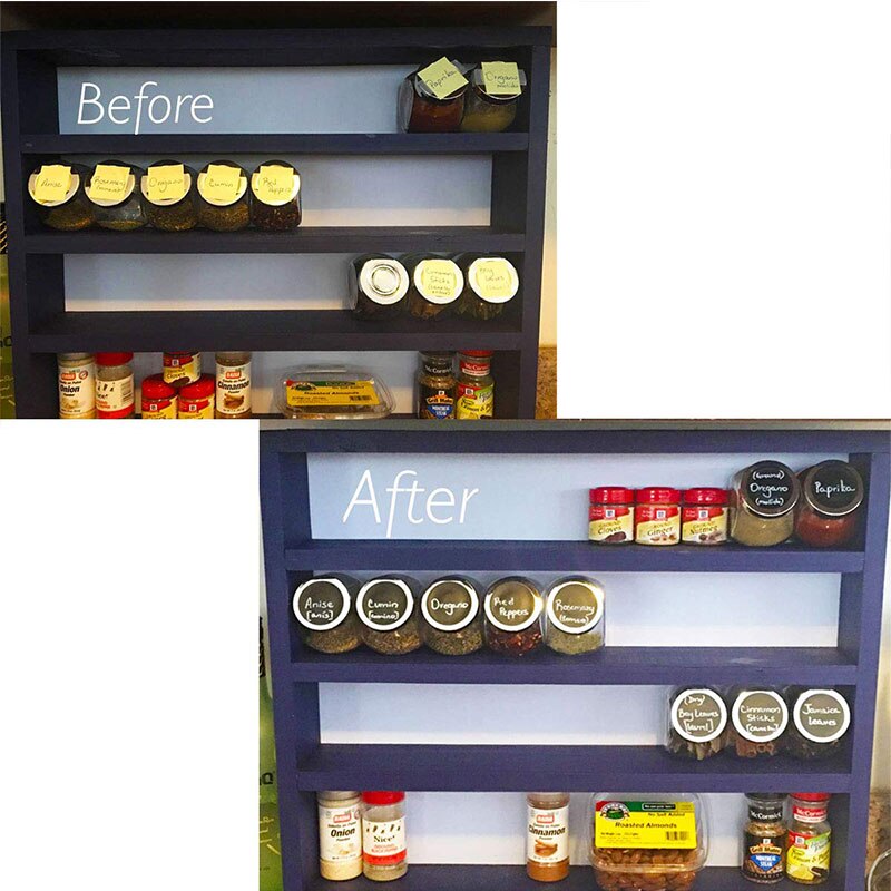 Chalkboard Labels Sticker - 90 pcs Reusable Round Chalkboard Label 2.5 inch Removable Waterproof Blackboard Sticker Label