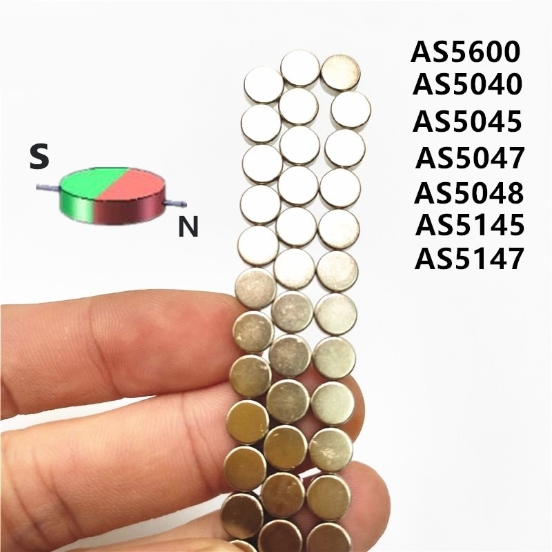 20 Stks/partij Magnetische Encoder Magneet Radiale Magnetiseren Magneet Ondersteuning AS5600 AS5040 AS5045 AS5047 AS5048 AS5145 AS5147 Serie