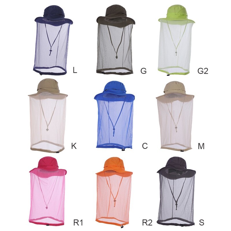 Outdoor Vissen Cap Midge Mosquito Insect Hoed Vissen Hoed Bug Mesh Head Netto Gezicht Protector Travel Camping Cap Hoeden
