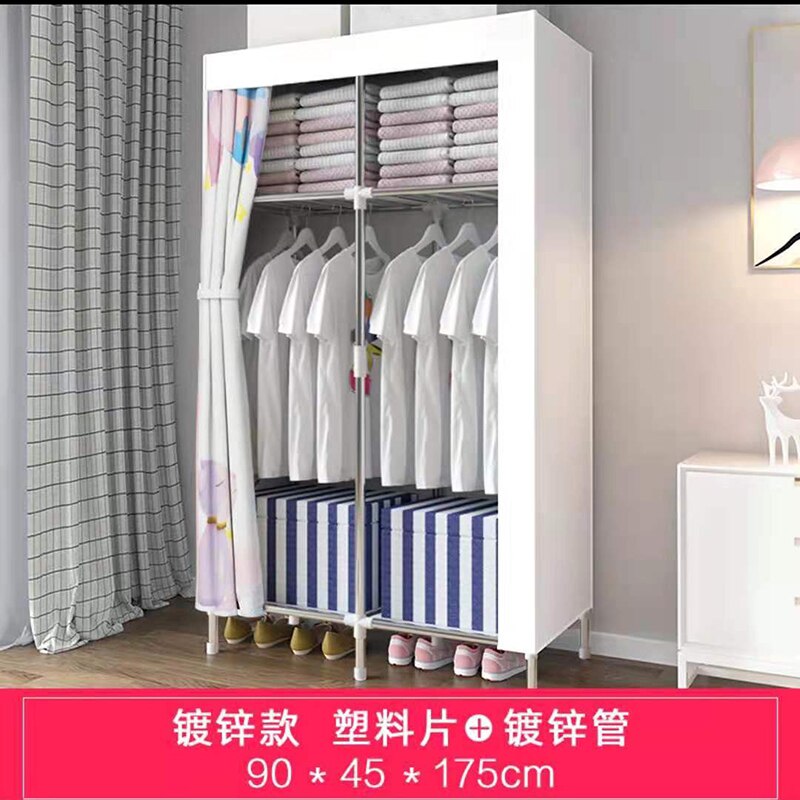 Armoire de rangement en tissu pour bébé, meuble de salon, casier de rangement, armoire en tissu Simple, Style dessin animé, garde-robe Oxford épais: A