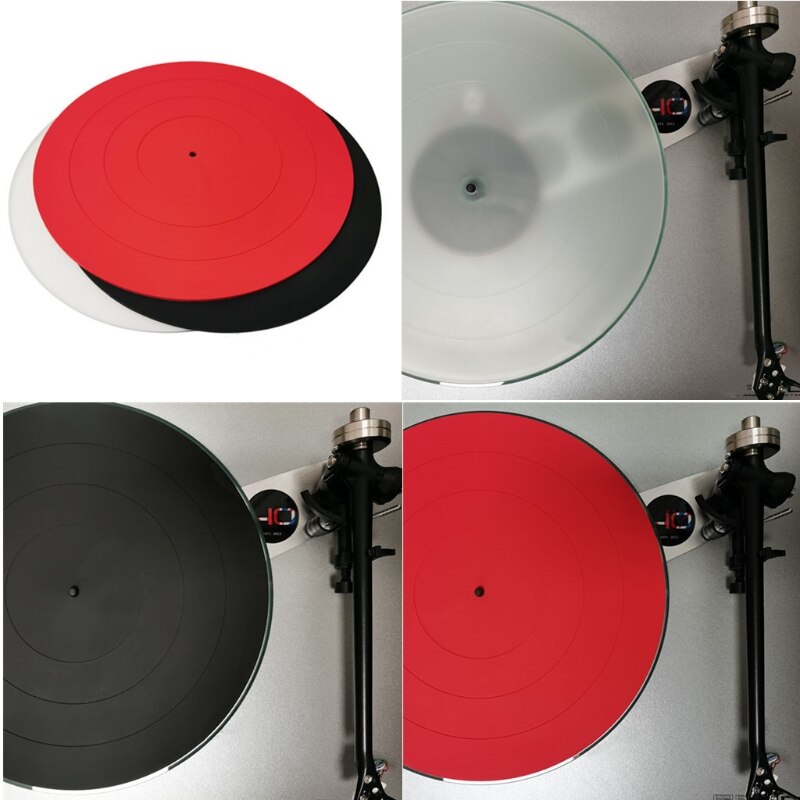 Tappetino da 12 ''per giradischi elettrohome (gomma nera)-design in silicone resistente per giradischi in vinile