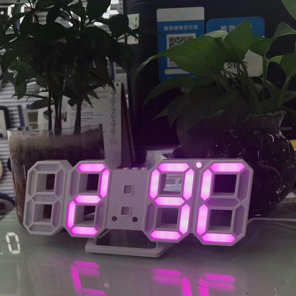 Nordic Digital Alarm Clocks Wall Hanging 3D Snooze Function Table Clock Calendar Display Office Electronic USB Power Alarm Clock