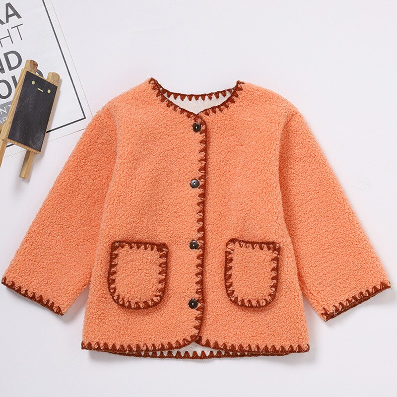 Winter Baby Jas Peuter Infant Jongens Meisjes Kleding Zachte Warme Bovenkleding Berber Fleece Knoppen Zakken Jas Dikker Outfits