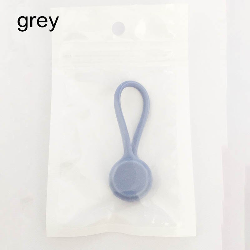 Multifunktions Kopfhörer Kabel Wickler Kabel Halfter Magnet Spule Wickler Naben Silikon 1Stck Headset Typ Kabel Draht Veranstalter: grau