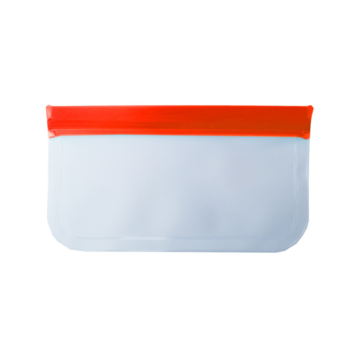 Silicone Food Storage Containers Leakproof Reusable Containers Stand Up Zip Closure Bag Fresh Cup PEVA Food Storage Bag: 21.5x12cm red