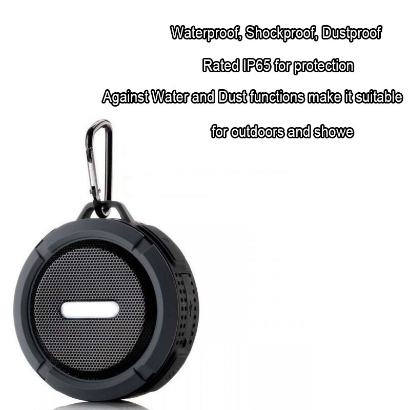 Outdoor Waterdichte Bluetooth Bass Stereo Draagbare Zuignap Speaker Call Functie Reizen Kleine Mini Waterdichte Luidspreker