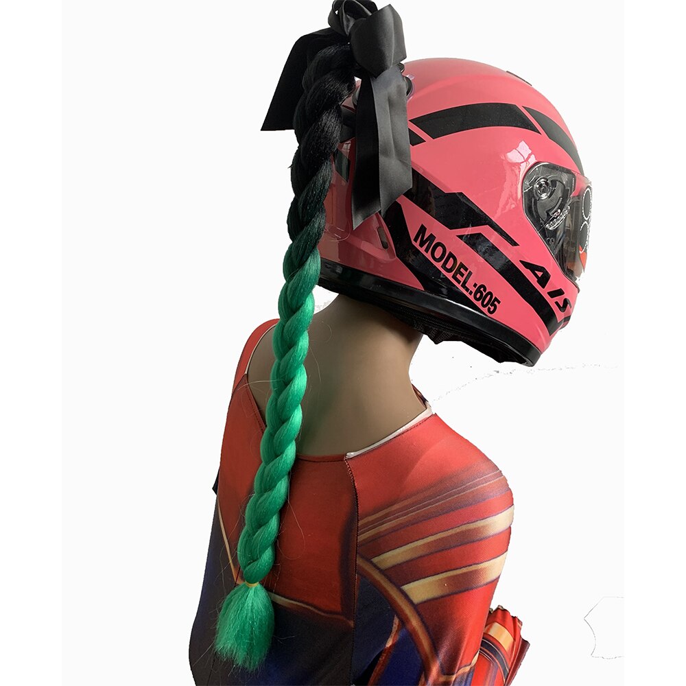 Helmet Braid Motorcycle Motorbike Woman Helmet Braids Twist Sucker Braids for Helmet