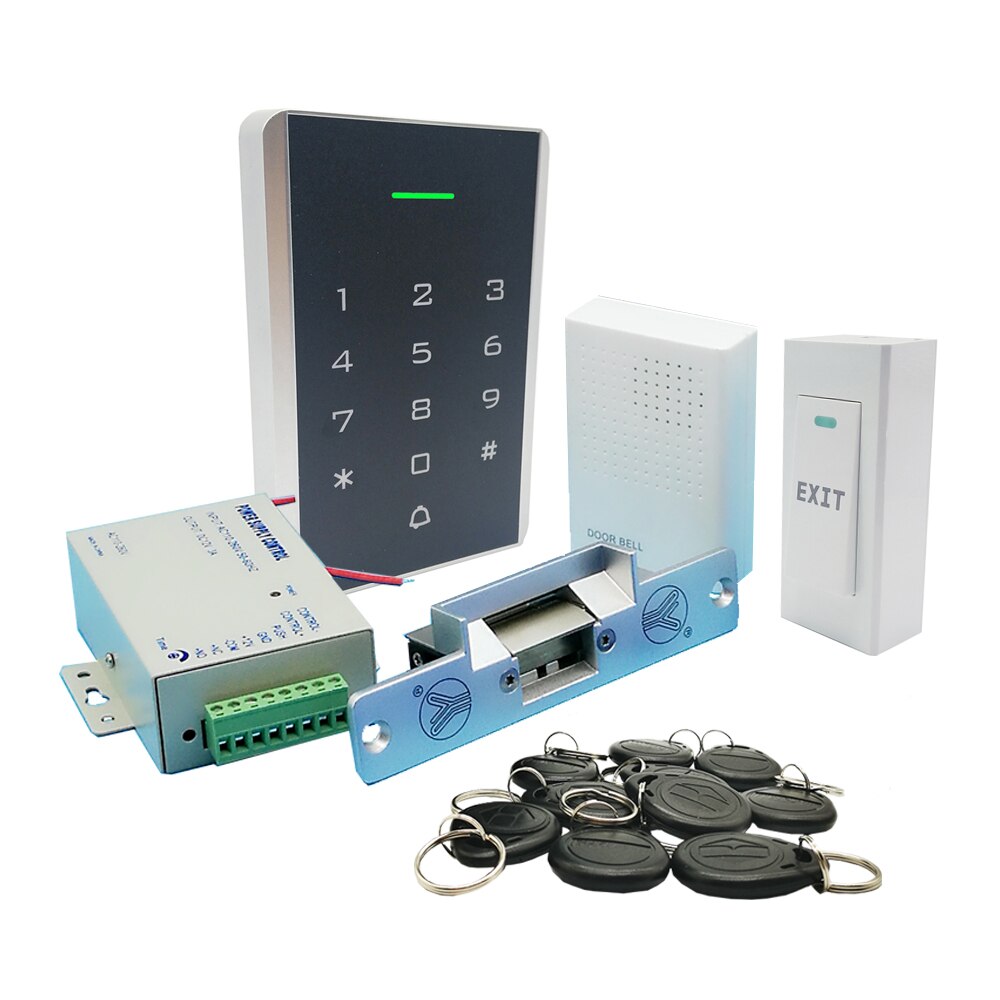 Rfid 125khz keypad DIY Full Electric Strike Door Lock Access Control System Kits