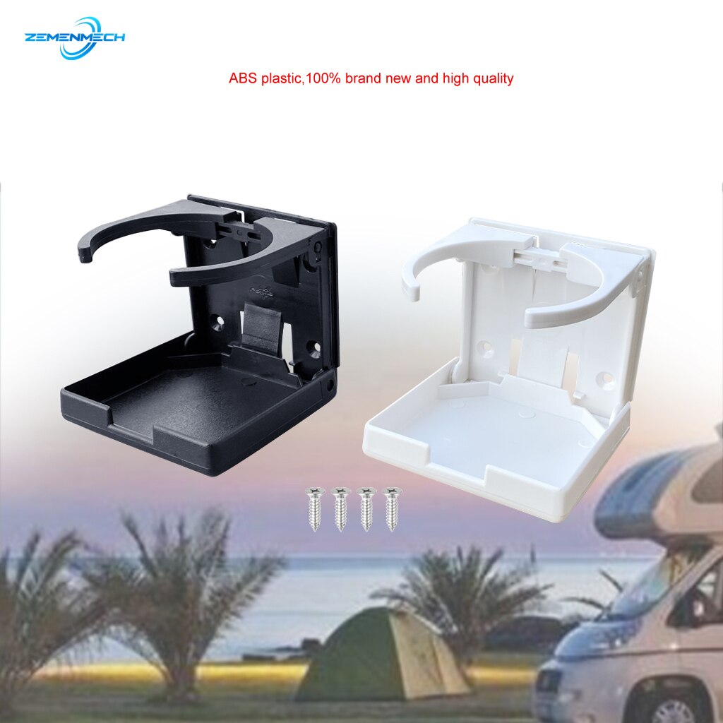 2X Marine Hardware ABS Plastic Adjustable Folding Cup Drink Can Bottle Holder Stand Mount Car Auto Boat Truck RV Van Car Styling