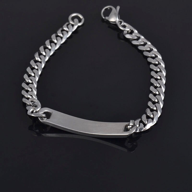 Goud Kleur Roestvrij Stalen Armband Mannen Chain Link Armbanden Mode-sieraden Id Armbanden Armbanden 8/10/15 Mm