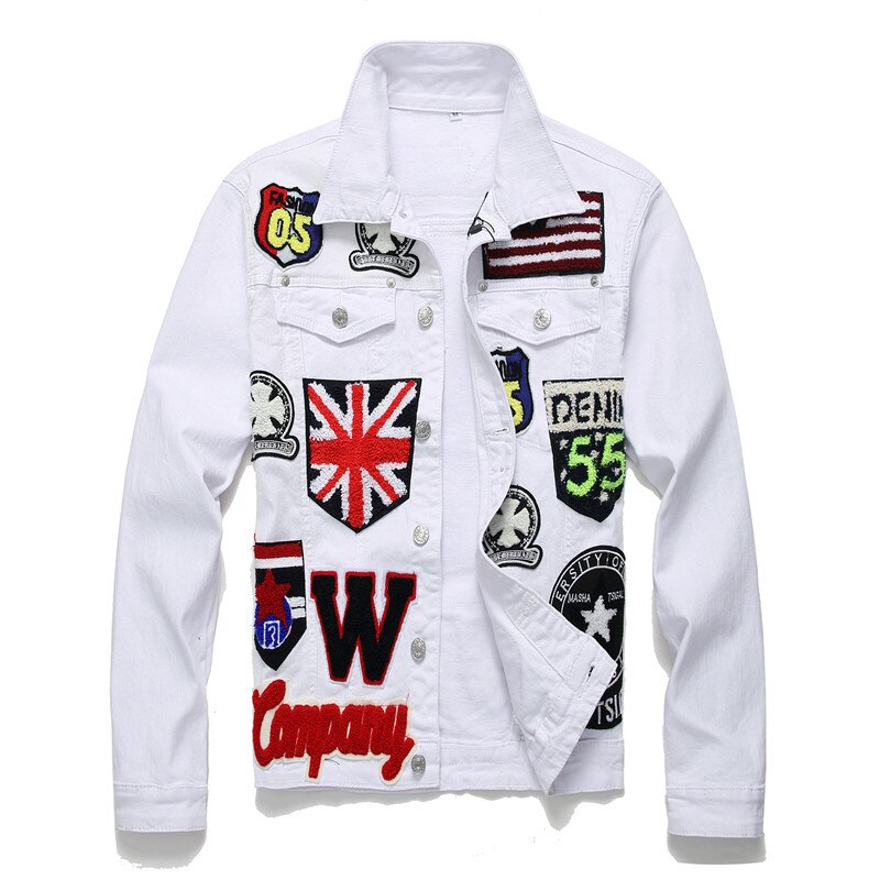 Men's Embroidery Denim Jacket coat