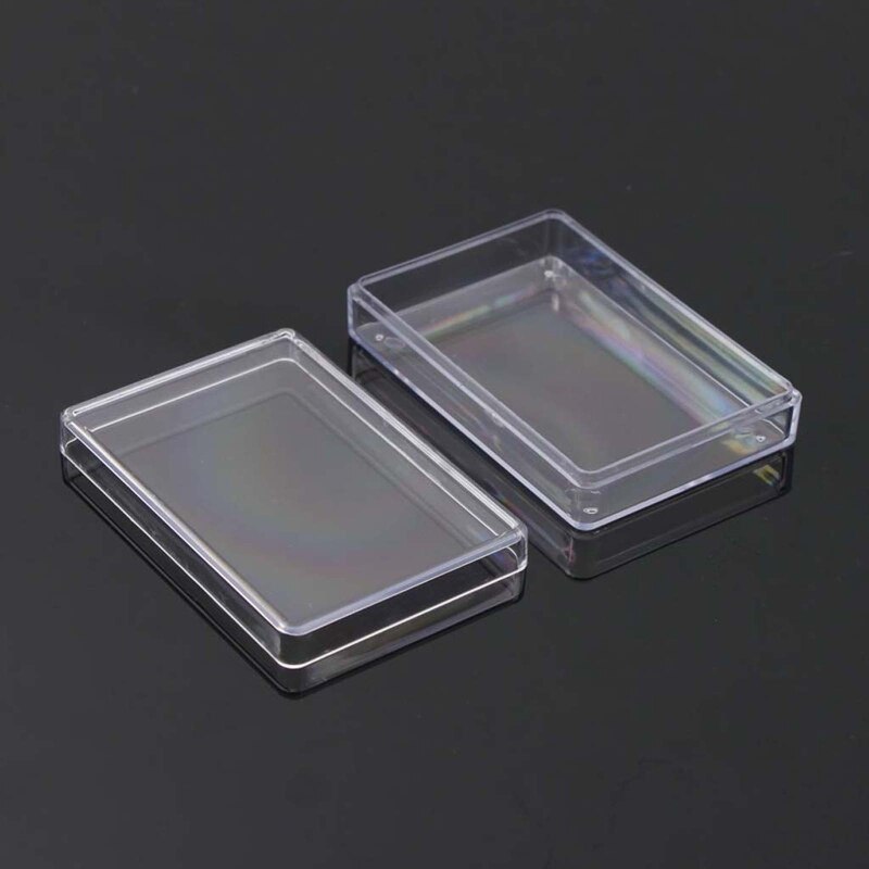 Rectangular Transparent Plastic Storage Case Playing Card Container for Club L9CD