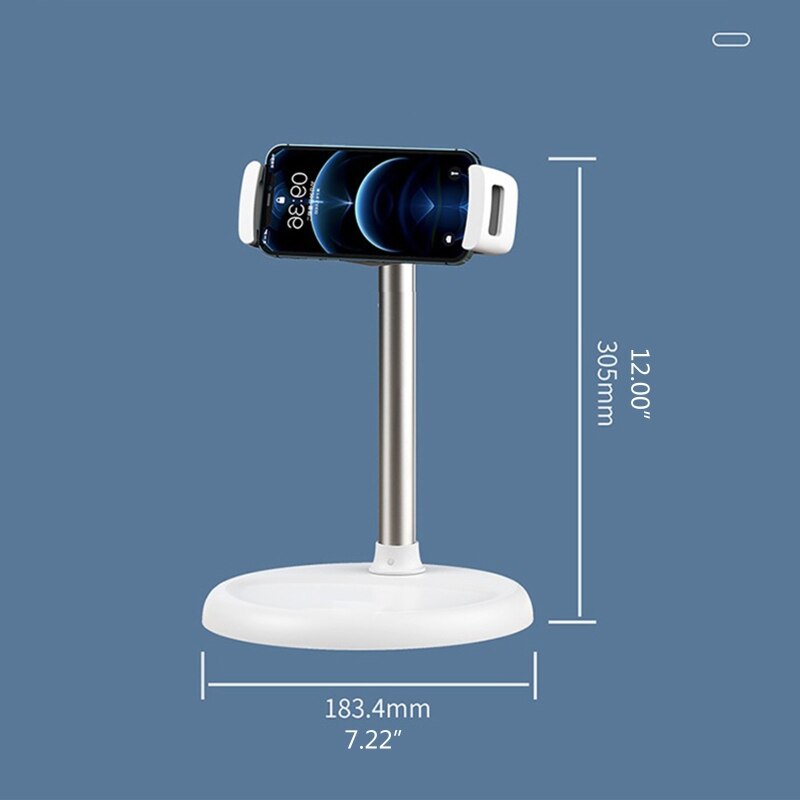Round base floor stand for ipad iphone 4-12,9 inch adjustable tablet holder for mobile phones pad  n0pb