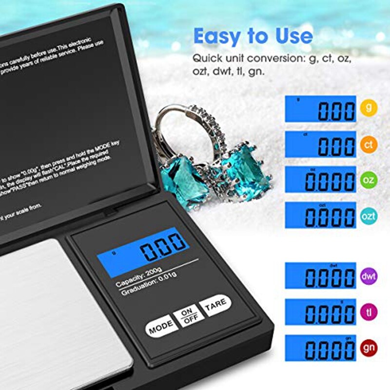 Digital Pocket Scale Digital Food Kitchen Scale Weight In Grams And Ounces Suitable For Jewelry Powder Herbs Spices