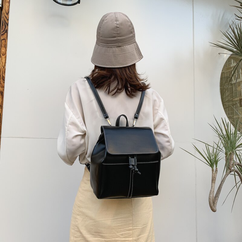 SUQI Mini Rucksack Damen - PU Leder Reise Rucksack - Softback Schultasche für Teenager