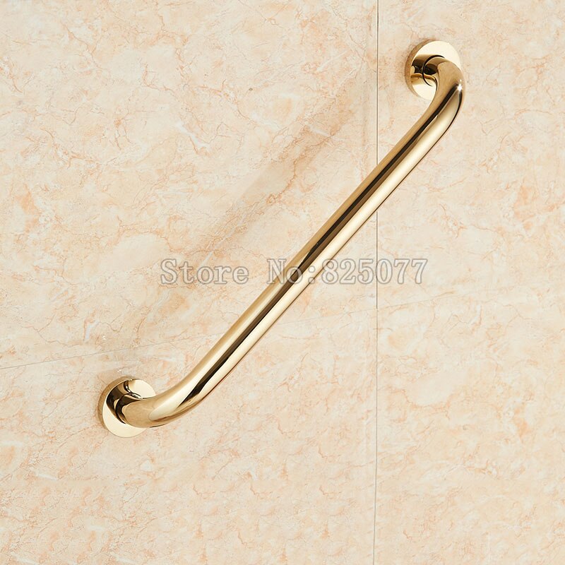 Sølv / guld / antik messing badestøtte skinne handicap støtte håndtag håndtag sikkerhed badeværelse bruser badekar håndtag 32cm kf1005: Guld