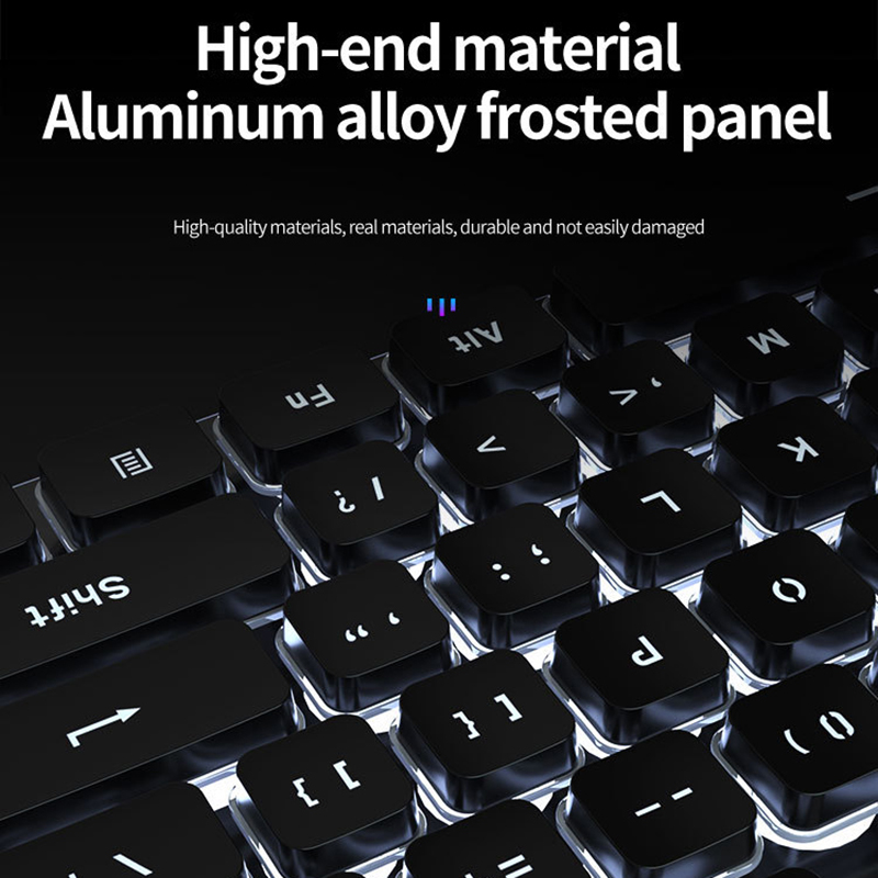 EAOR Rechargeable 2.4G Wireless Keyboard Mouse Combos 104-Keys Mute Waterproof Wireless Keyboard Set for Laptop Office PC Gamer