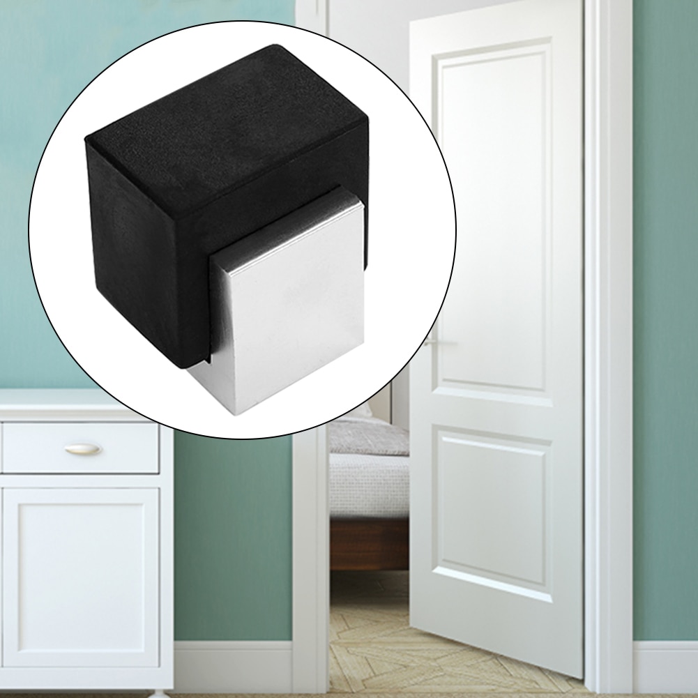 Deur Stop Vierkante Kantoor Protector Aluminium Anti Collision Badkamer Muur Guard Houder Meubels Hardware Home Hotel Wc