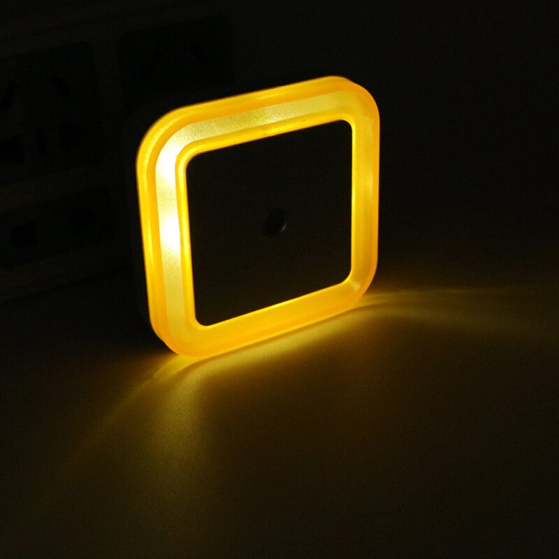 Light Sensor Control Night Light LED Induction Sensor Control Smart Home Bedroom Lamp Auto Night Lamp US EU PLUG: Yellow / EU Plug