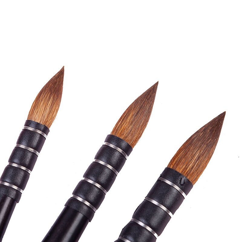 2019Resable natural hair wooden handle watercolor art brush