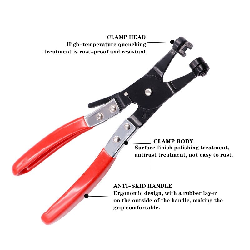 Automobile water pipe oil pipe spring elastic clamp pliers hose pliers automobile portable repair tool