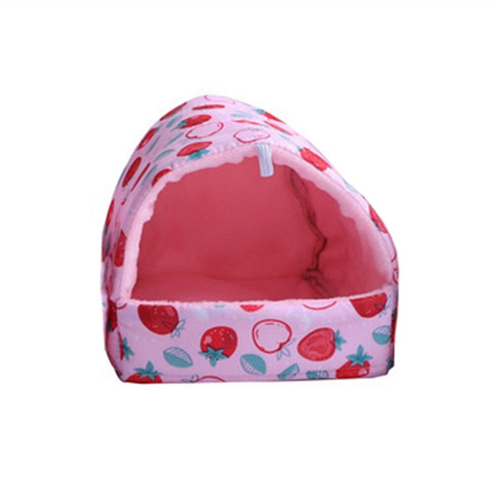Hamster Huis Cavia Kleine Dier Slapen Bed Winter Warm Mat Nest Pluche Hamster Huis Cave Kleine Huisdieren Levert: E / 15x15cm