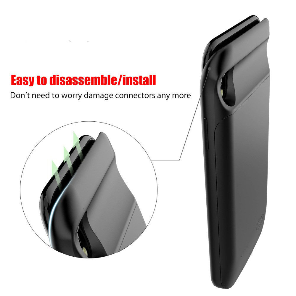 Funda de carga de batería externa para móvil, carcasa recargable de respaldo para iPhone X, XS, XR Max, 6s, 7, 8Plus