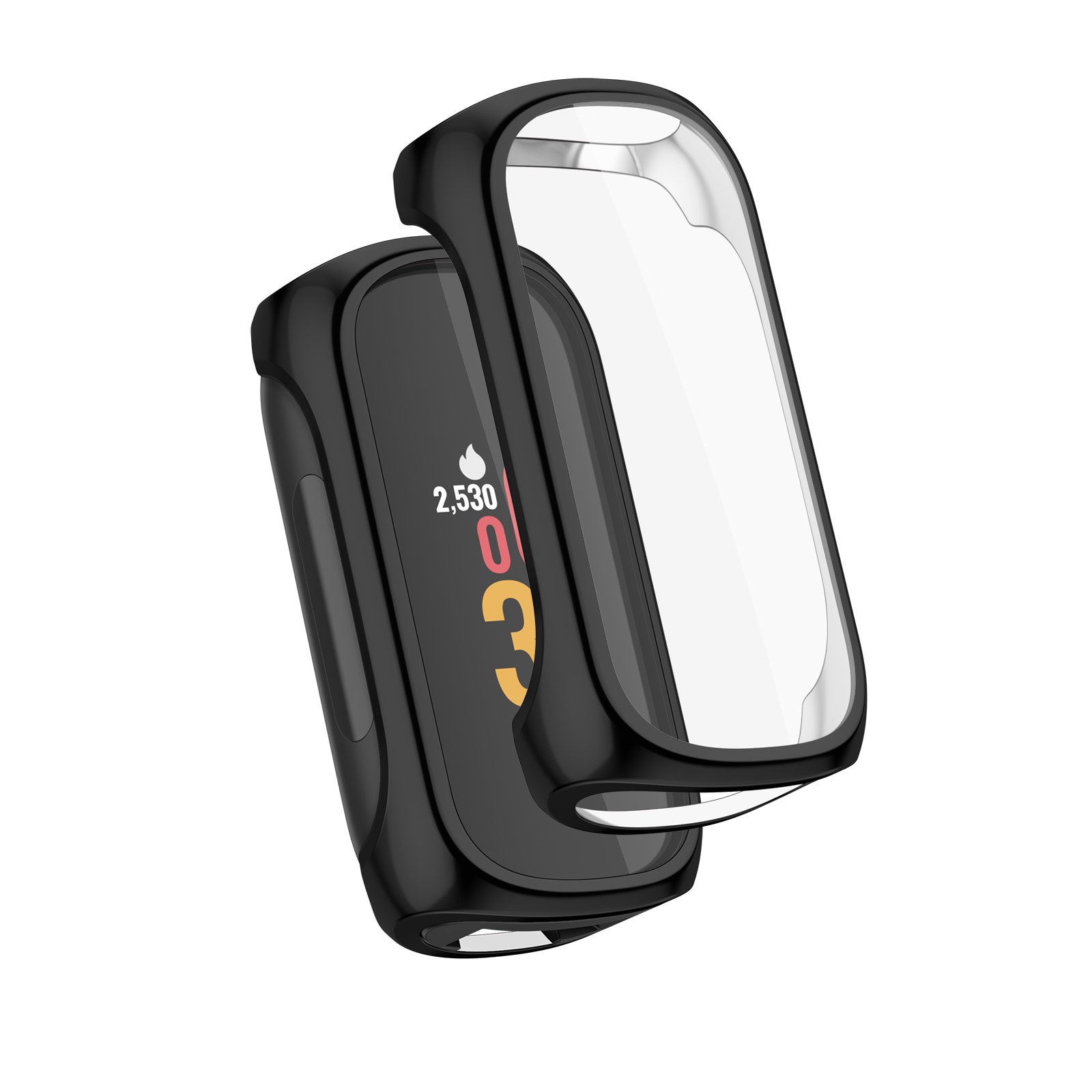 Funda completa de TPU suave para Fitbit inspire 2/inspire 3, Protector de pantalla para Fitbit inspire 2 3, carcasa protectora de parachoques: Blanco / 2 - 3,9 pulgadas