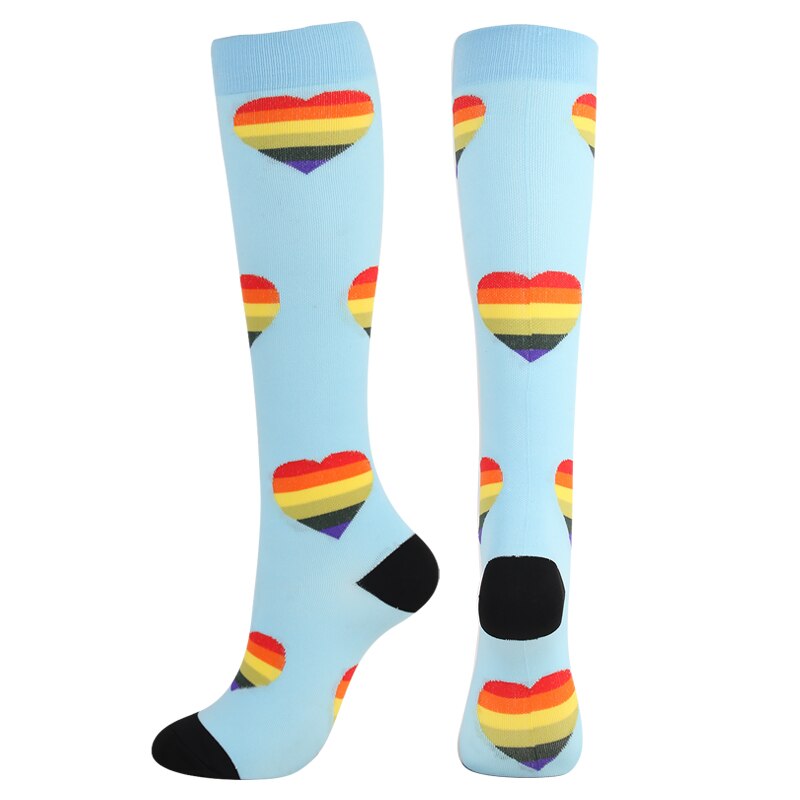 Sports Stretch Compression Socks Nurse Leggings High Long Tube Spot European American Running Compression Socks: 3 / L/XL