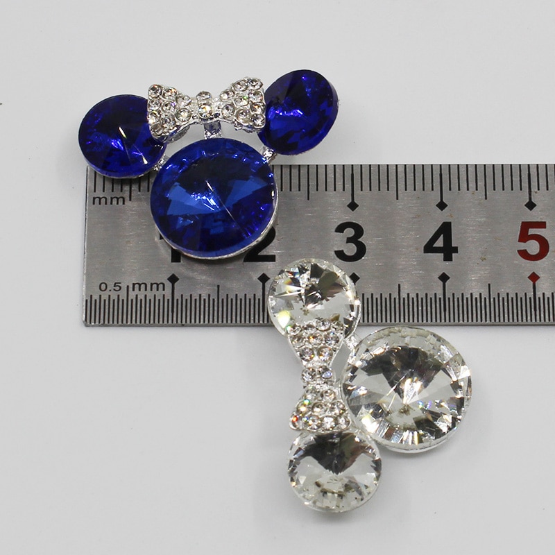 5pc 20 x 30mm flerfarvede glas rhinsten knapper til tøj sofa håndværk knop diamant sytilbehør
