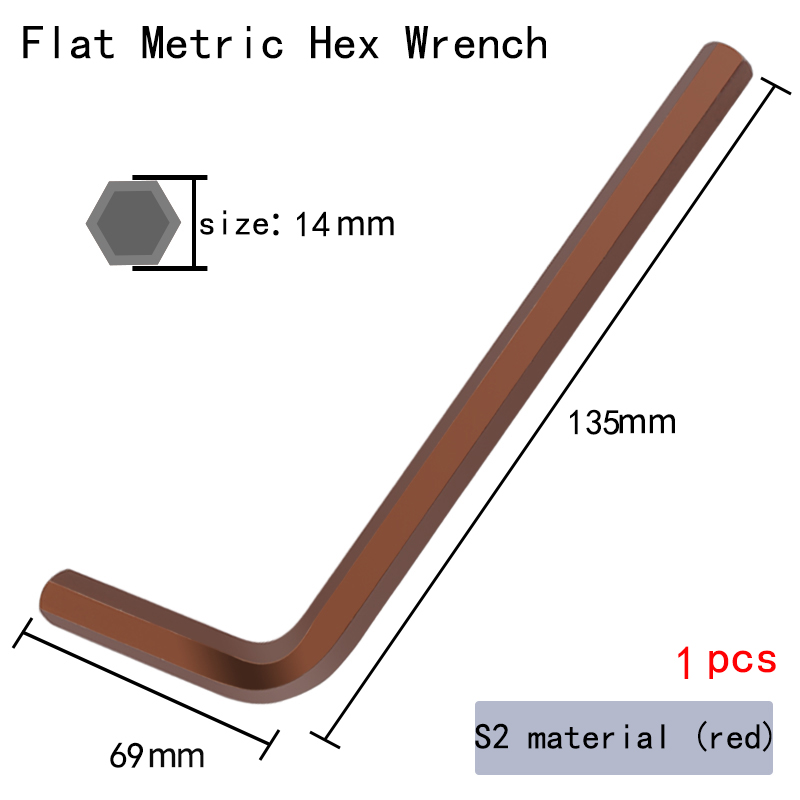 S2 Allen Key Hexagonal Screwdriver Extended Allen Wrench Set 1.5/2/2.5/3/5/6/8/14/17mm: indigo