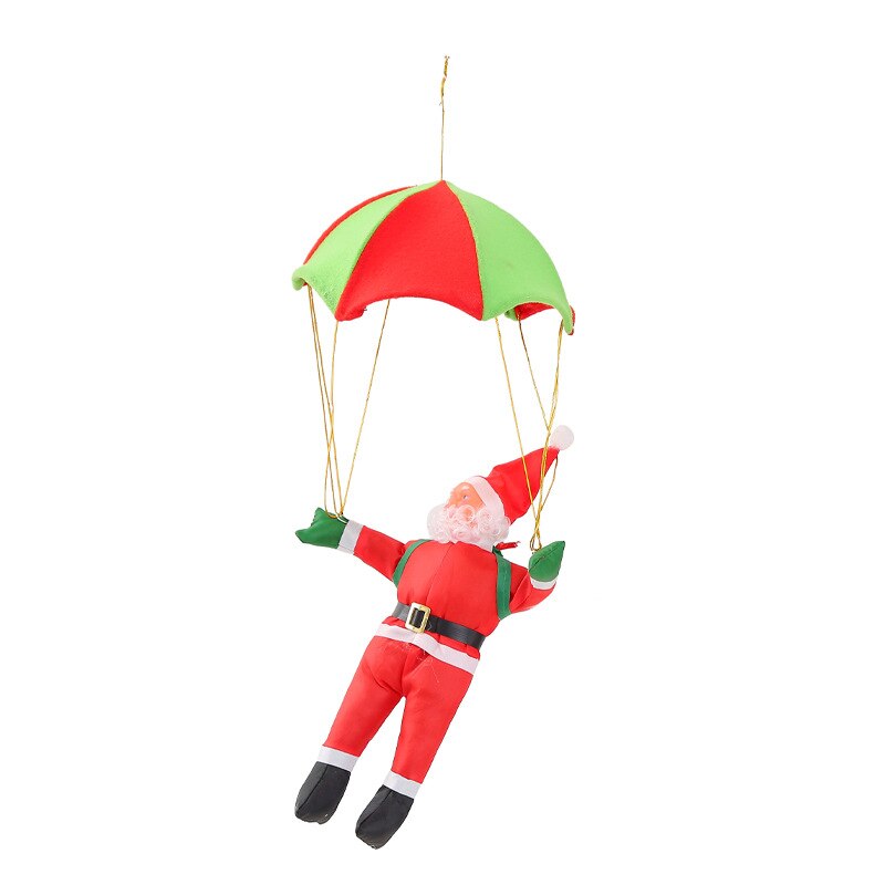 Santa Claus Climbing Rope Ladder Ornaments Christmas Tree Pendant Hanging Doll Ornament Xmas Home Decor Navidad Decorar: 40 CM parachute