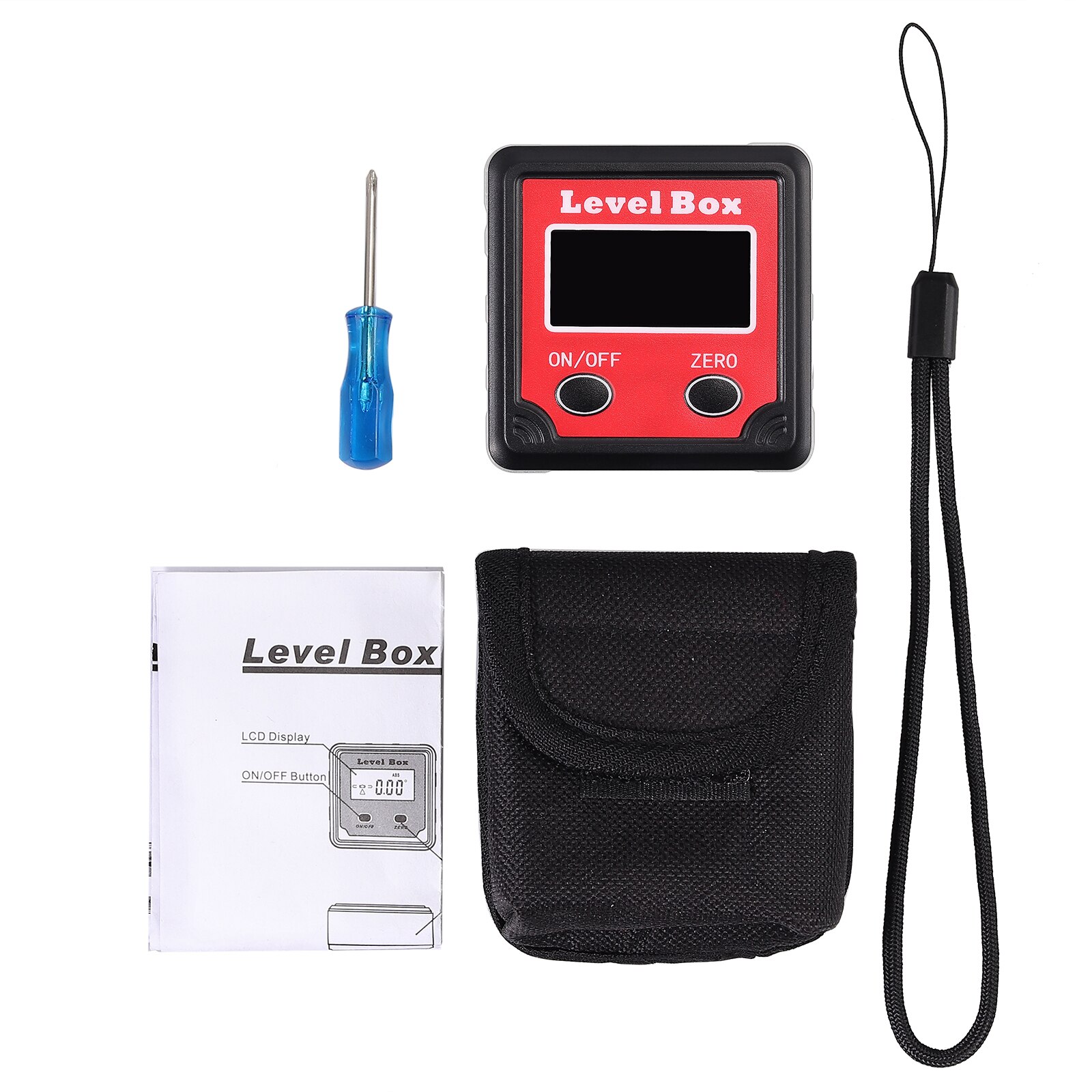 Magnetic Digital Level Box Protractor Level Gauge Bevel Box Inclinometer Angle Finder Kit with LCD Backlight Display Waterproof: Default Title