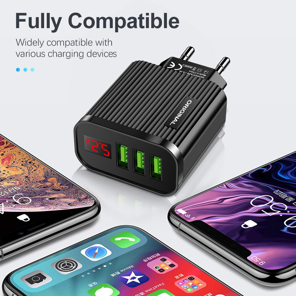 Quick Charge 3.0 Telefoon Oplader 4 Port Usb 35W Qc 3.0 Fast Charger Voor Iphone 11 Muur Travel Charger adapter Voor Xiaomi Huawei