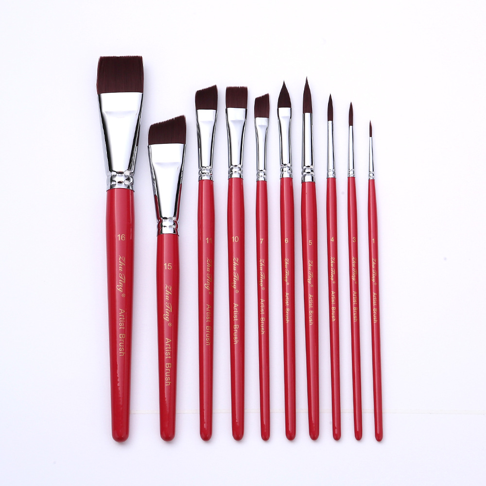 Malingsbørste multistørrelse skjønnhetssminkeverktøy ansiktsmaling verktøy festival karneval spesiell sminke: Gull