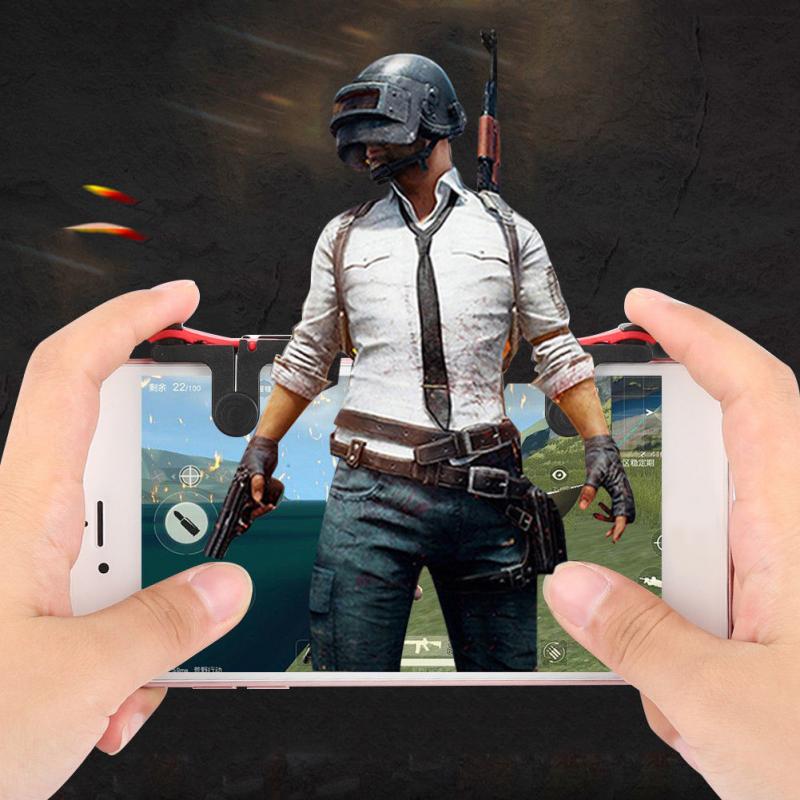 1 Paar Mobiele Telefoon Gamepad Extra Trigger Controller Game Accessoires Schieten Bediening Flexibele Druk Nauwkeurig Schieten