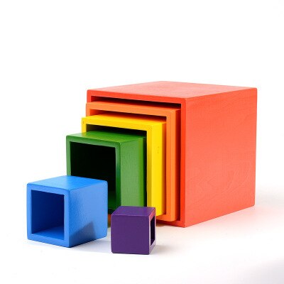 Baby Große Bausteine kinder Holz Spielzeug Kreative Regenbogen Stacker Montessori Vorteile Intelligenz für Kinder